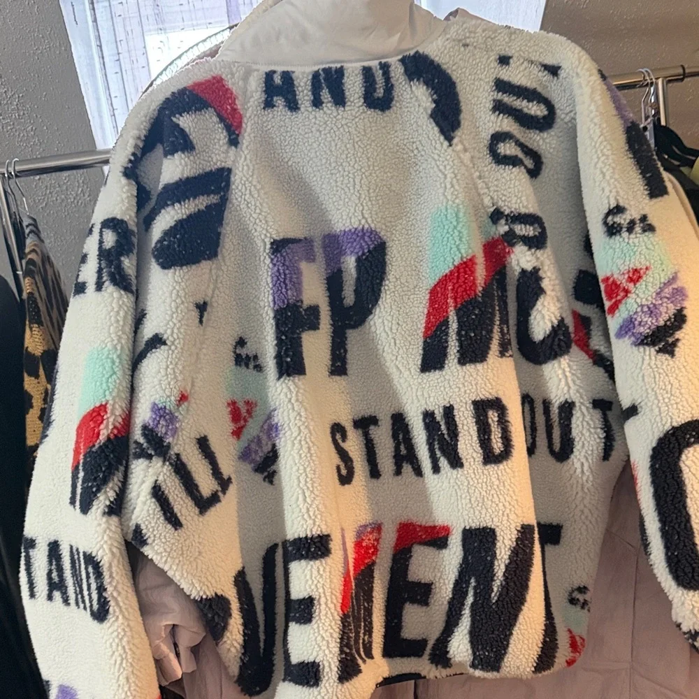 FP Movement by Free People Graphic Teddy Jacket - Light blue and Black - Picture 2 of 2
